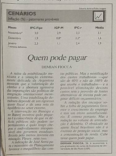 Demian Fiocca coluna Folha de São Paulo